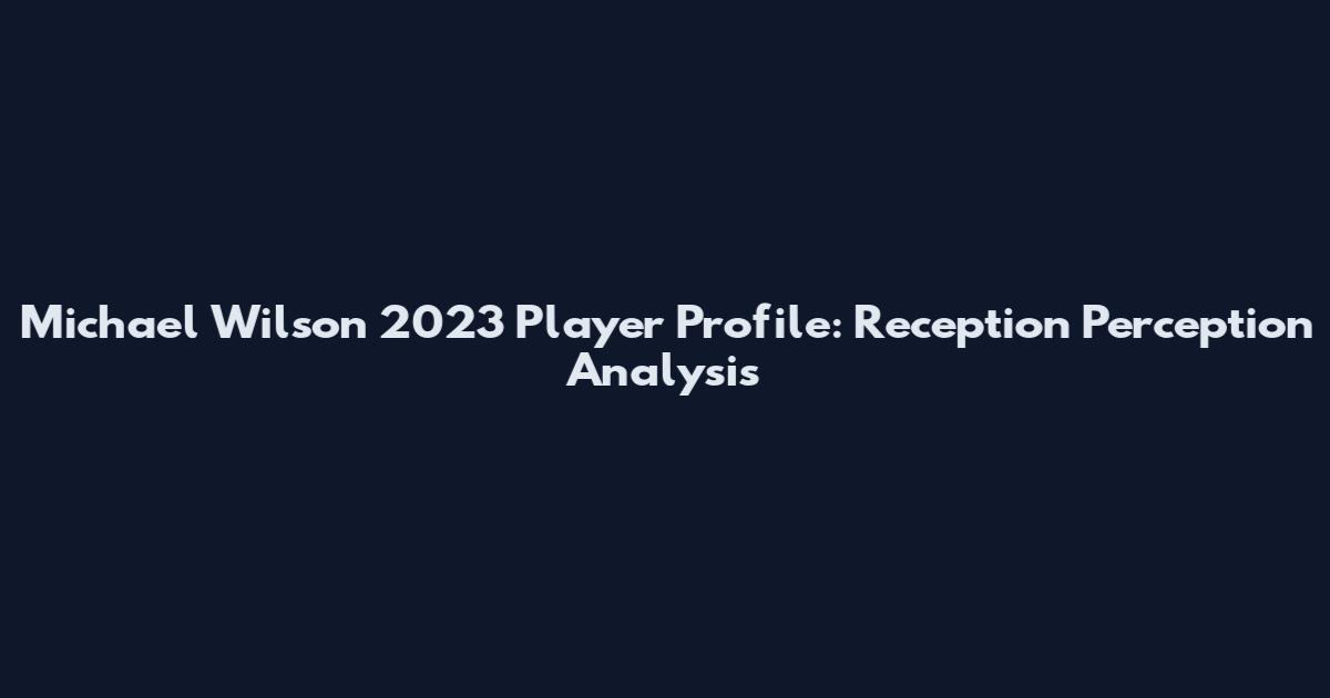Michael Wilson 2023 Player Profile: Reception Perception Analysis