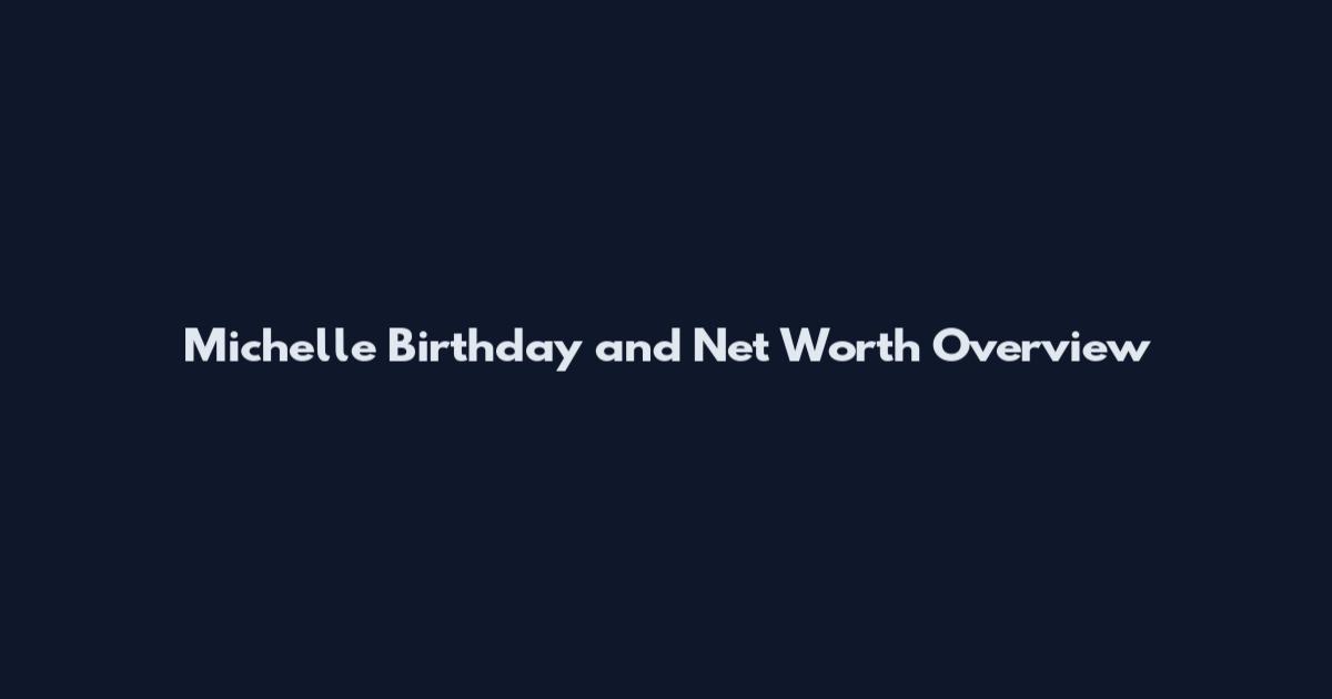 Michel'le Birthday and Net Worth Overview