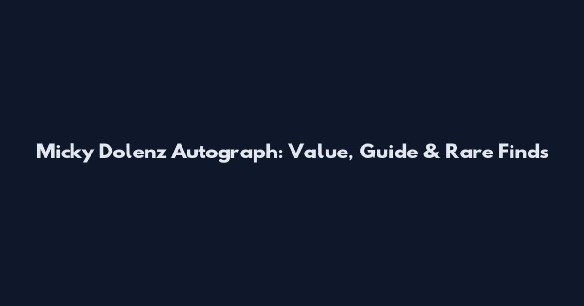 Micky Dolenz Autograph: Value, Guide & Rare Finds