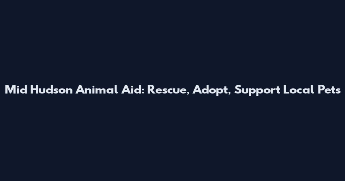 Mid Hudson Animal Aid: Rescue, Adopt, Support Local Pets