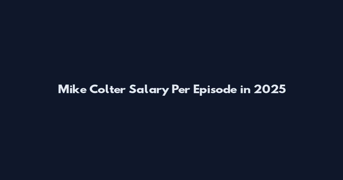 Mike Colter Salary Per Episode in 2025