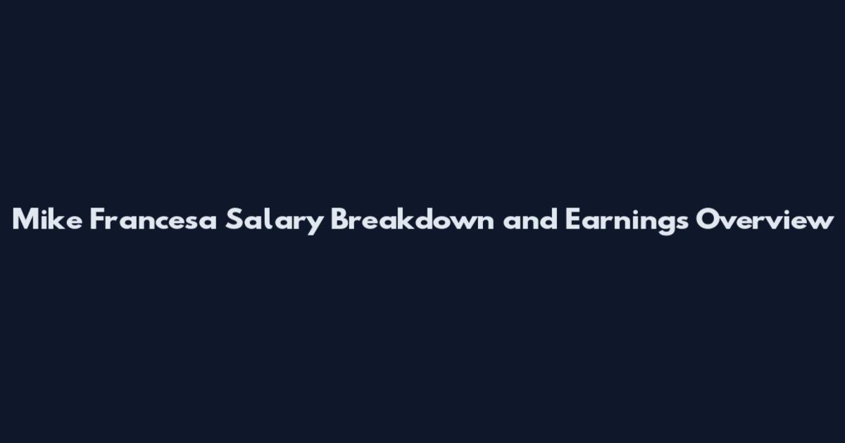 Mike Francesa Salary Breakdown and Earnings Overview