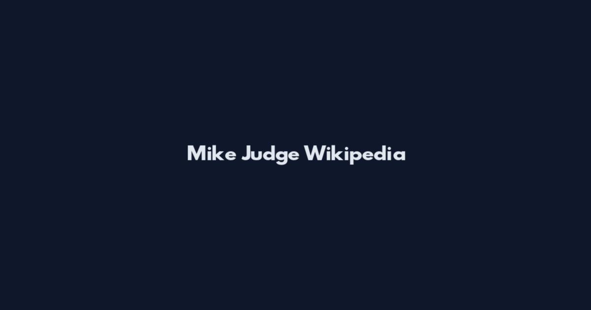 Mike Judge Wikipedia
