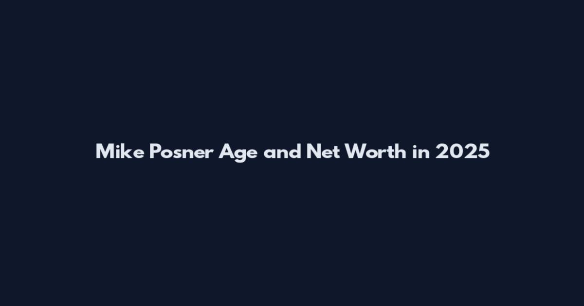 Mike Posner Age and Net Worth in 2025