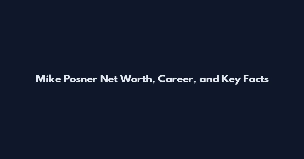 Mike Posner Net Worth, Career, and Key Facts