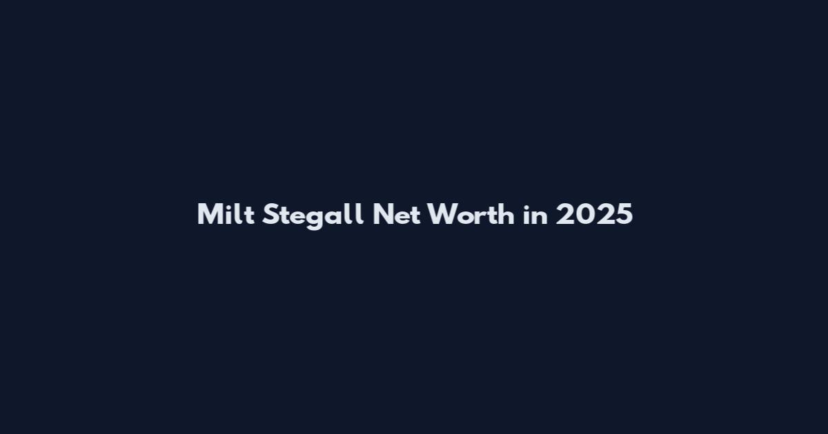 Milt Stegall Net Worth in 2025