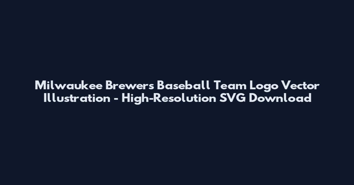 Milwaukee Brewers Baseball Team Logo Vector Illustration - High-Resolution SVG Download