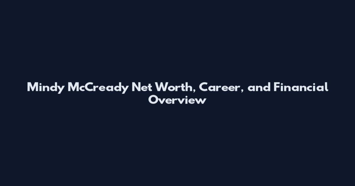 Mindy McCready Net Worth, Career, and Financial Overview