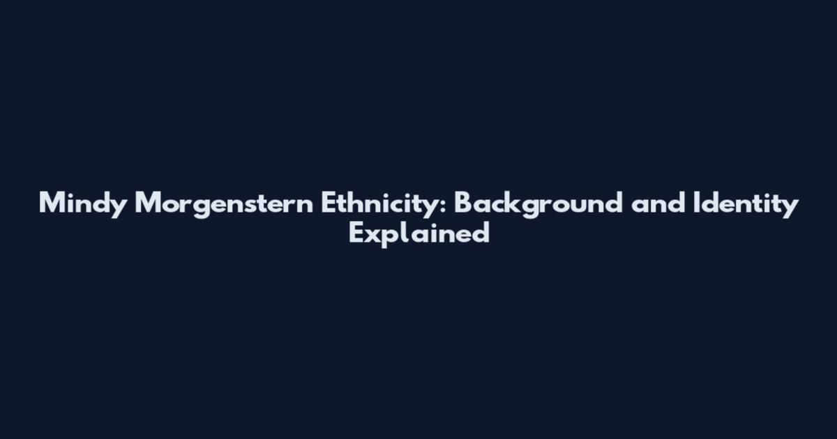 Mindy Morgenstern Ethnicity: Background and Identity Explained