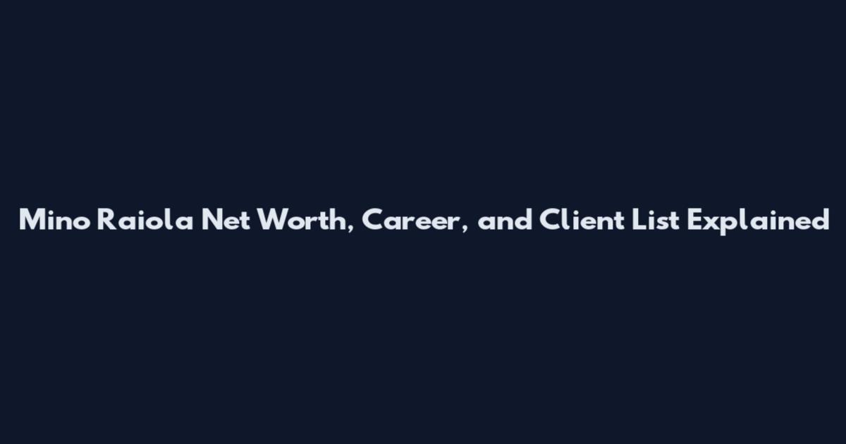 Mino Raiola Net Worth, Career, and Client List Explained