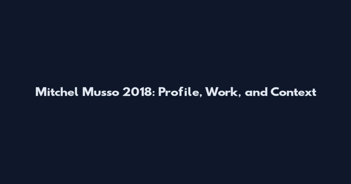 Mitchel Musso 2018: Profile, Work, and Context