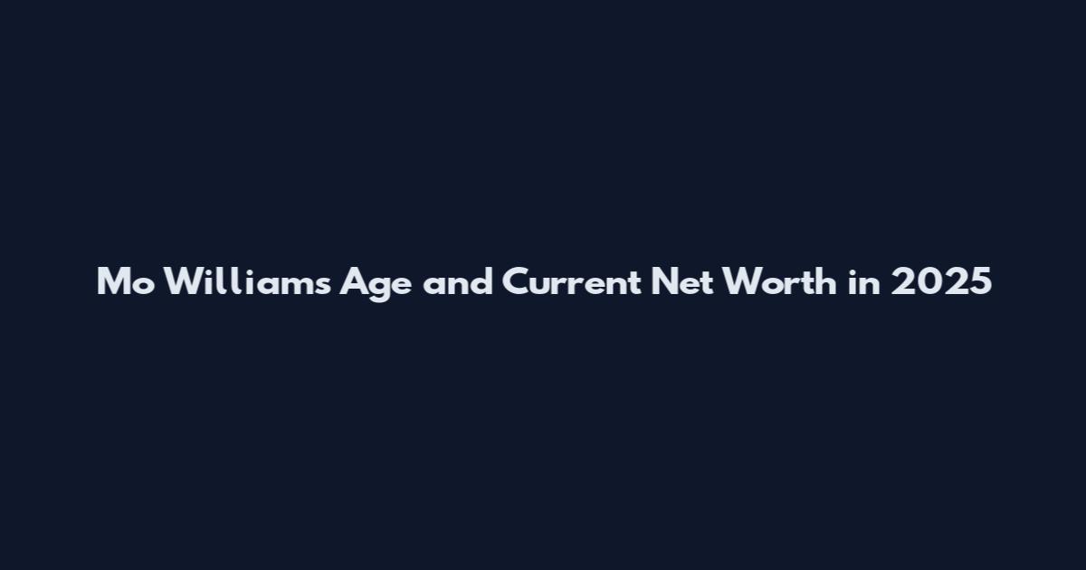 Mo Williams Age and Current Net Worth in 2025