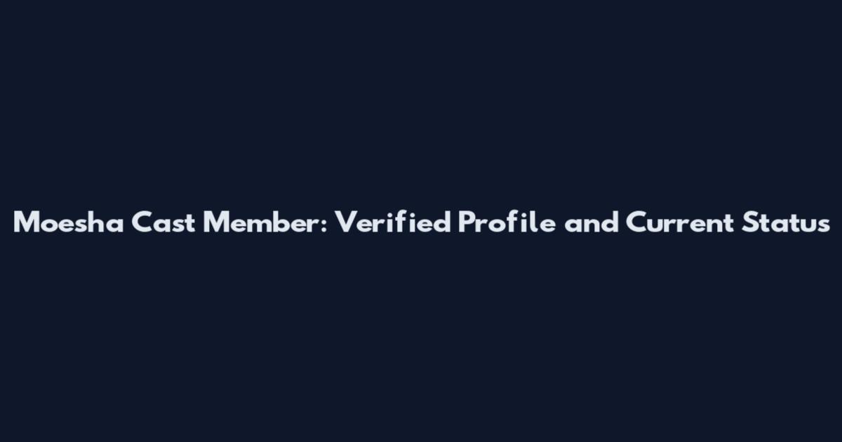 Moesha Cast Member: Verified Profile and Current Status