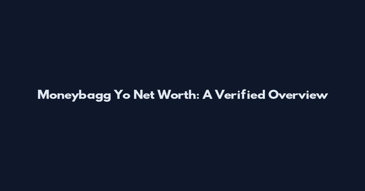 Moneybagg Yo Net Worth: A Verified Overview