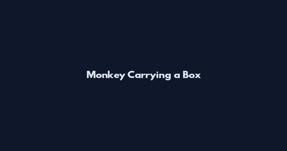 Monkey Carrying a Box