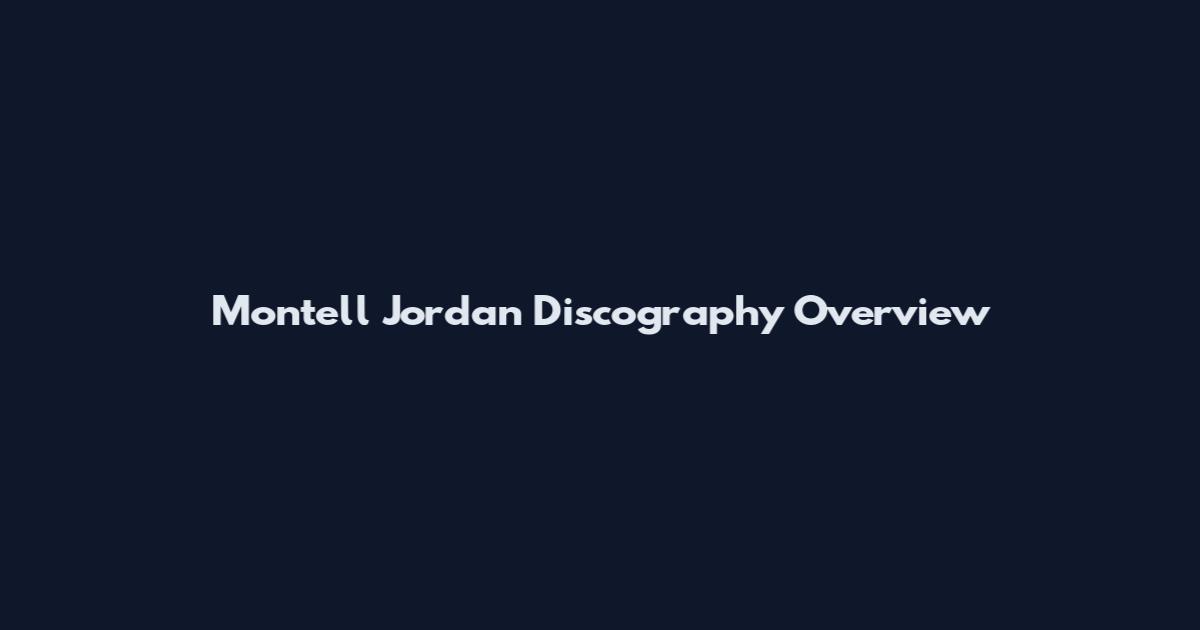 Montell Jordan Discography Overview