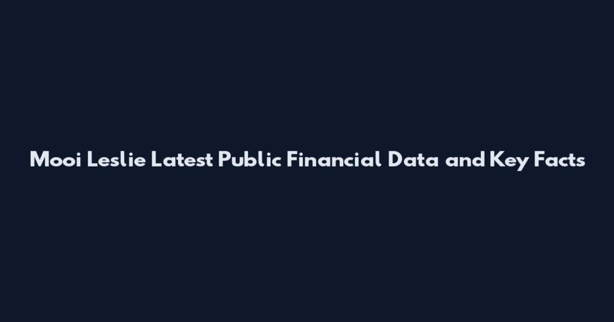 Mooi Leslie Latest Public Financial Data and Key Facts