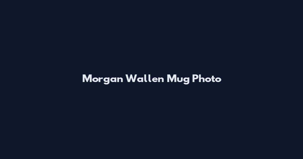Morgan Wallen Mug Photo