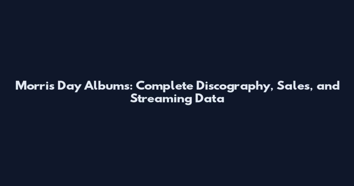 Morris Day Albums: Complete Discography, Sales, and Streaming Data