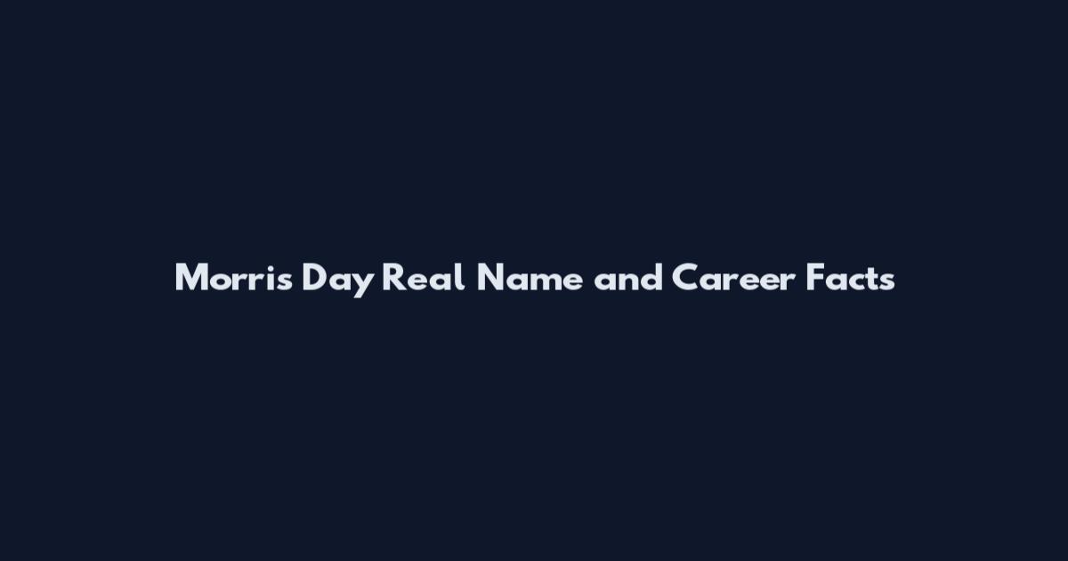 Morris Day Real Name and Career Facts