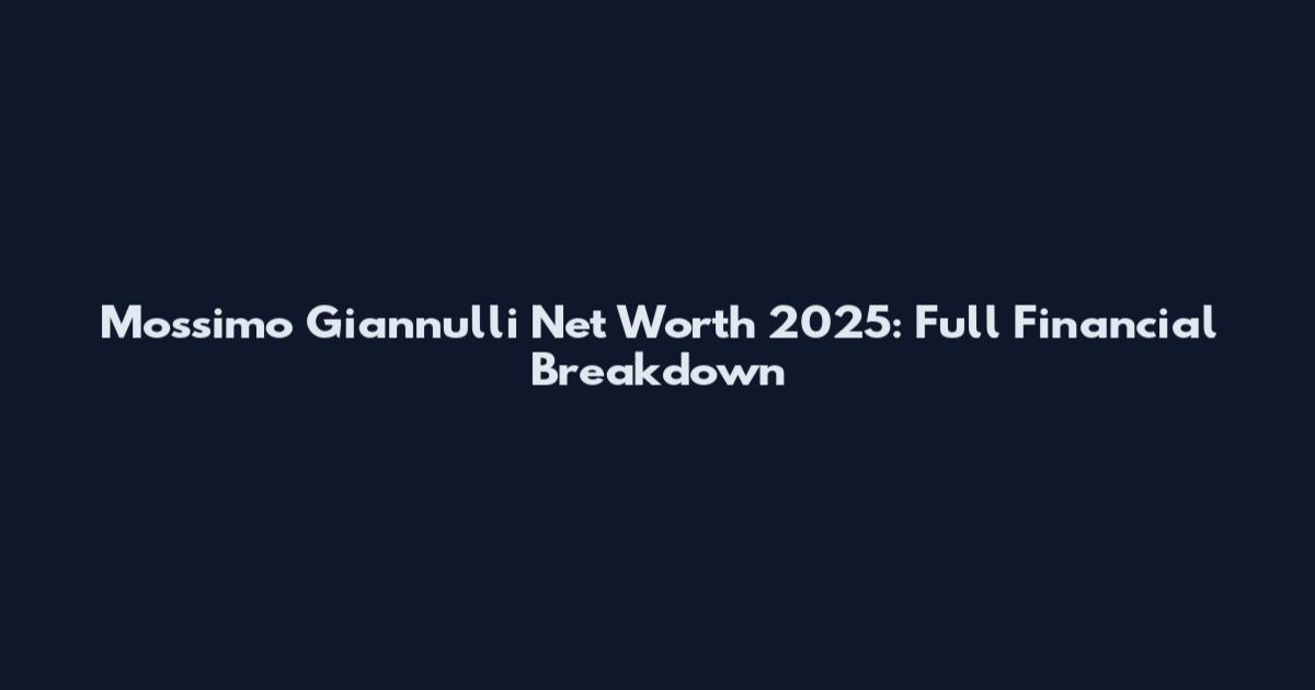 Mossimo Giannulli Net Worth 2025: Full Financial Breakdown