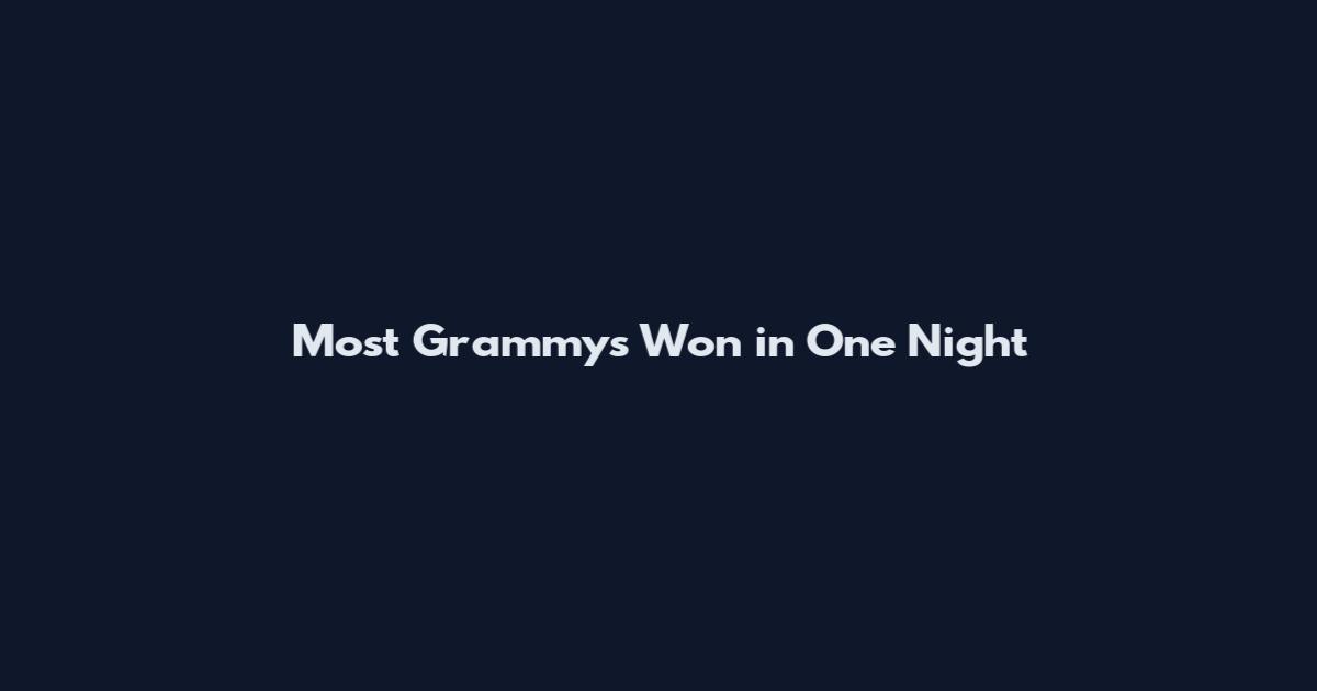 Most Grammys Won in One Night
