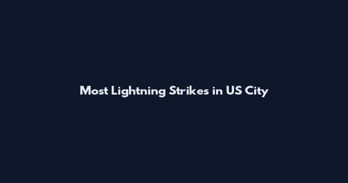 Most Lightning Strikes in US City