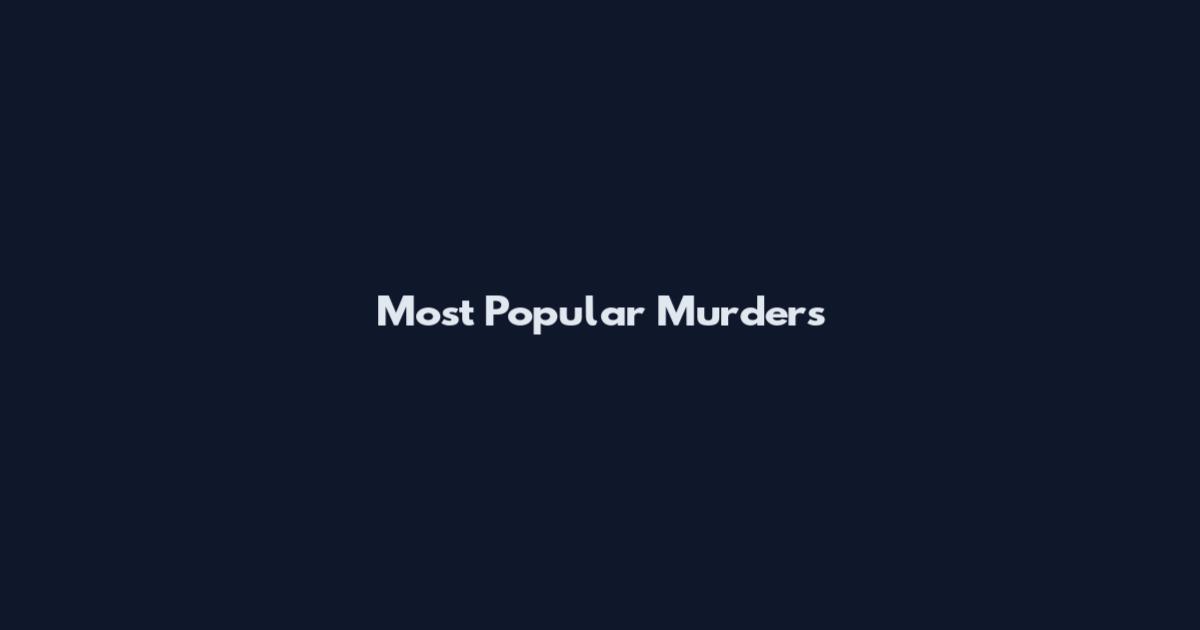 Most Popular Murders