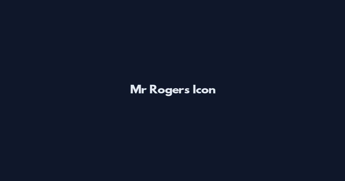 Mr Rogers Icon