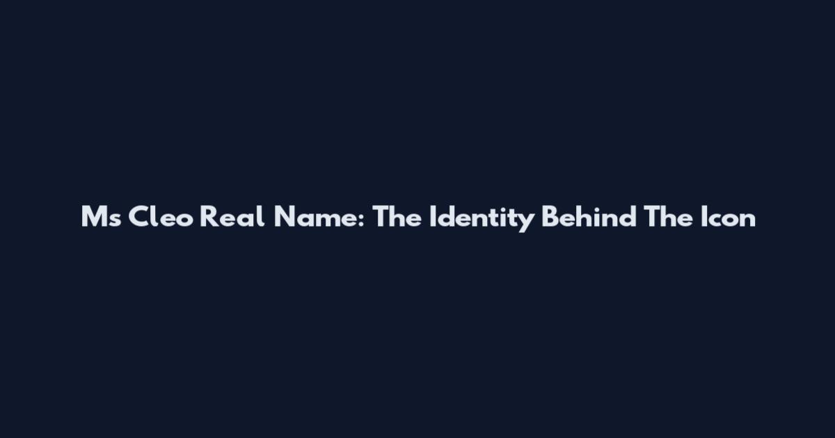Ms Cleo Real Name: The Identity Behind The Icon