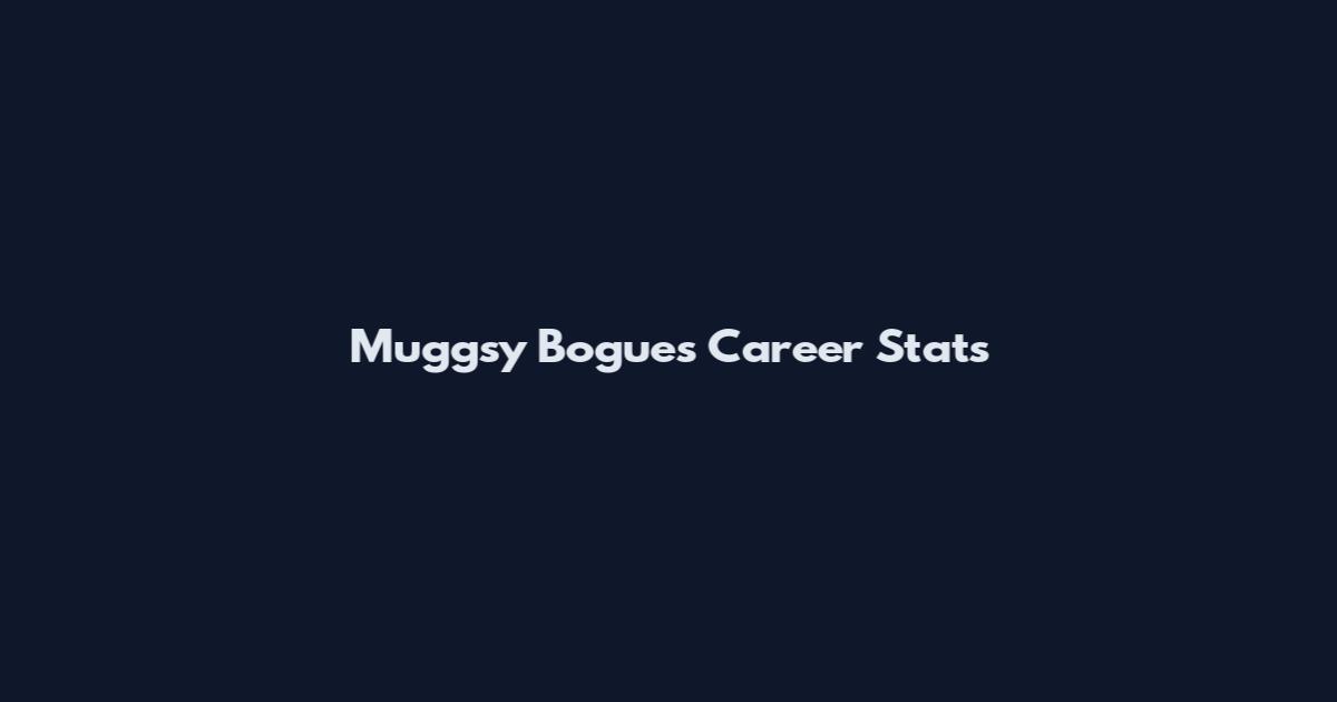 Muggsy Bogues Career Stats
