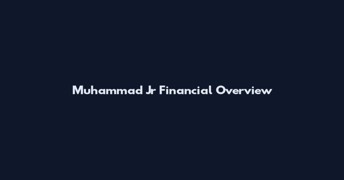 Muhammad Jr Financial Overview