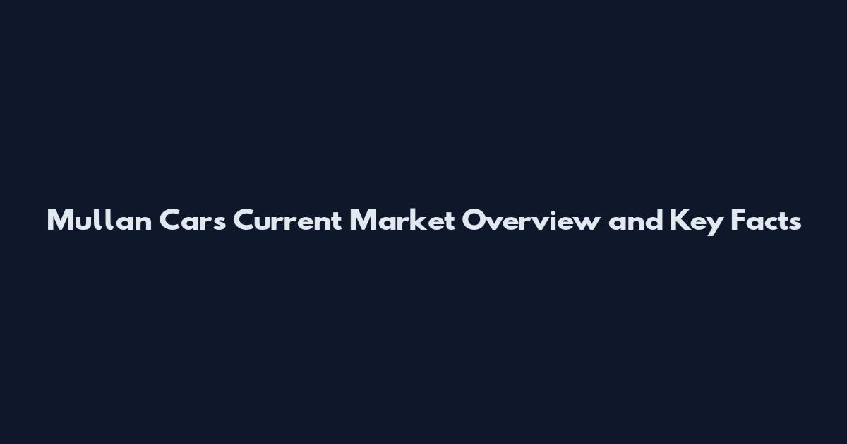 Mullan Cars Current Market Overview and Key Facts