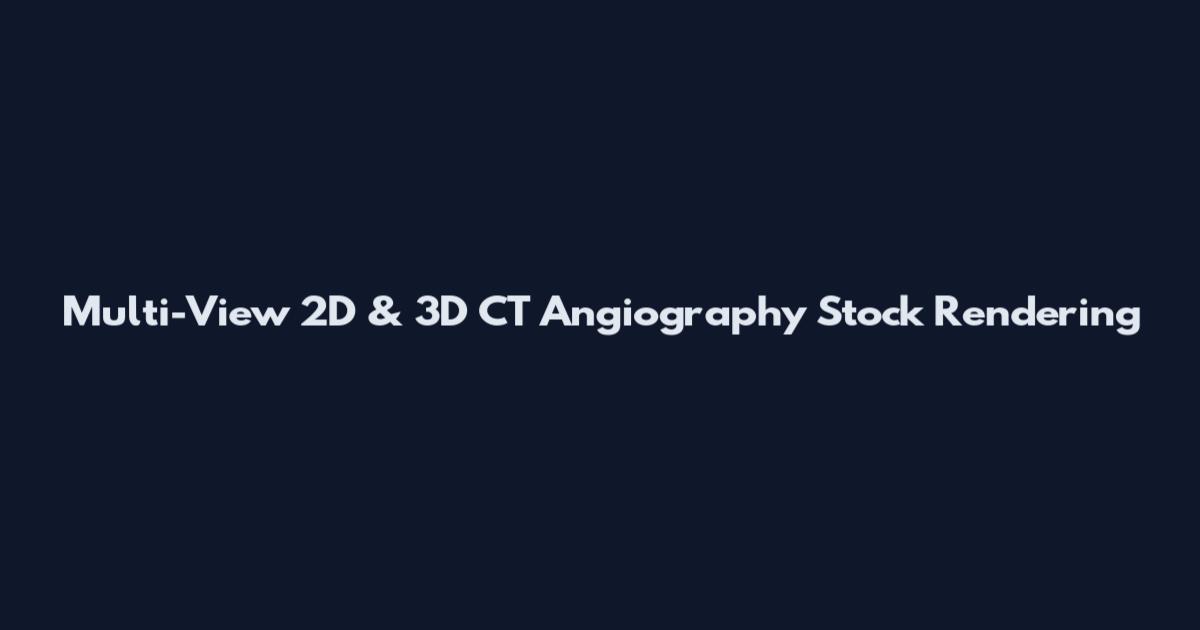 Multi-View 2D & 3D CT Angiography Stock Rendering