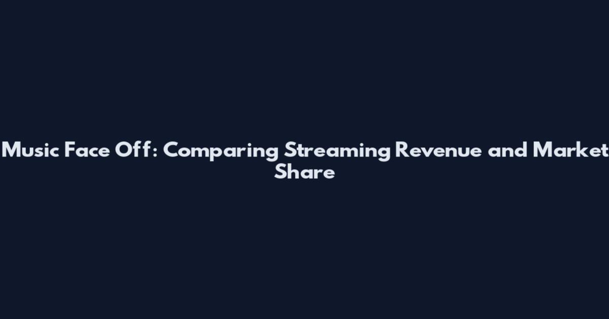 Music Face Off: Comparing Streaming Revenue and Market Share