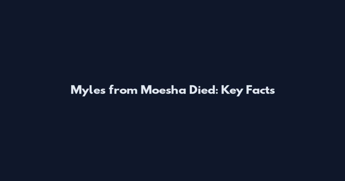 Myles from Moesha Died: Key Facts