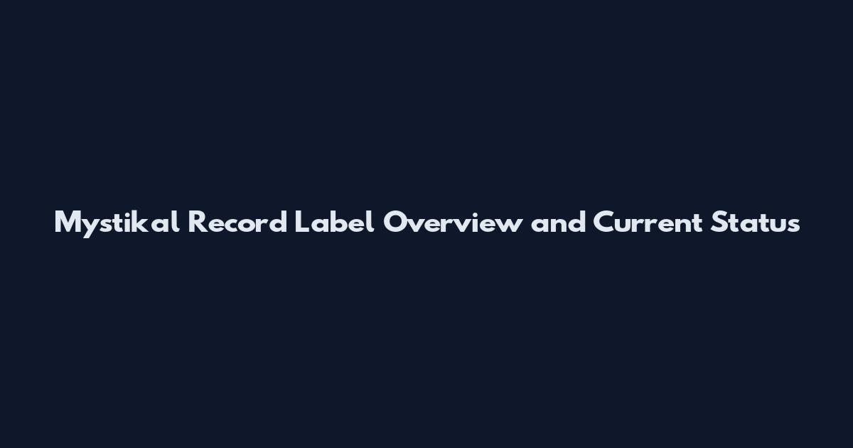 Mystikal Record Label Overview and Current Status