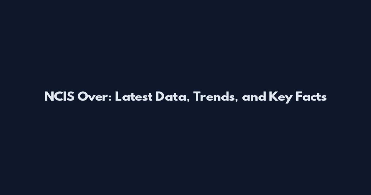 NCIS Over: Latest Data, Trends, and Key Facts