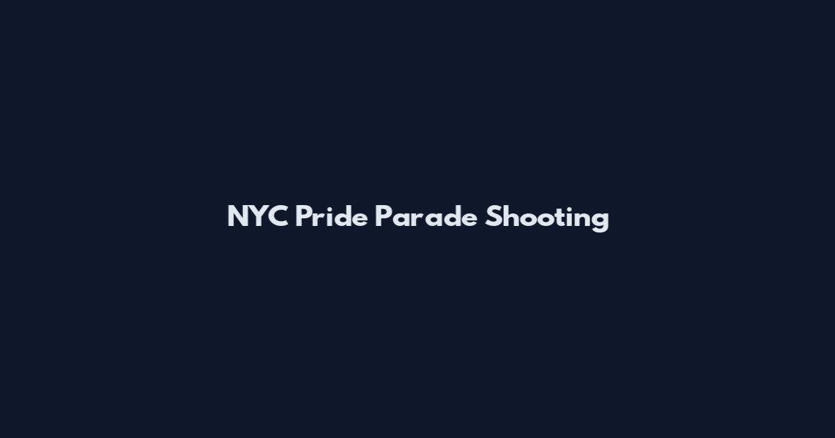NYC Pride Parade Shooting