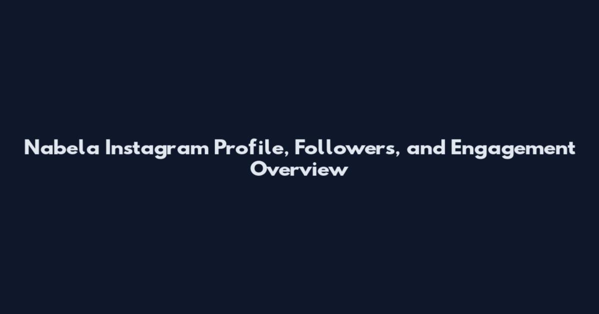 Nabela Instagram Profile, Followers, and Engagement Overview
