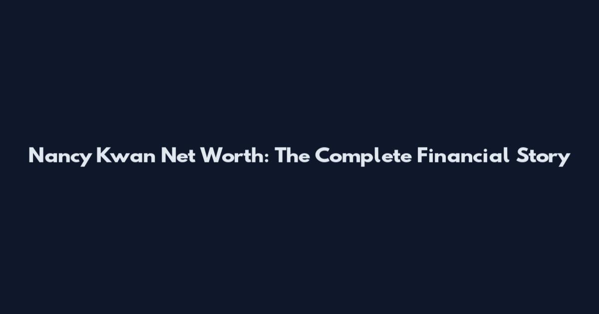 Nancy Kwan Net Worth: The Complete Financial Story