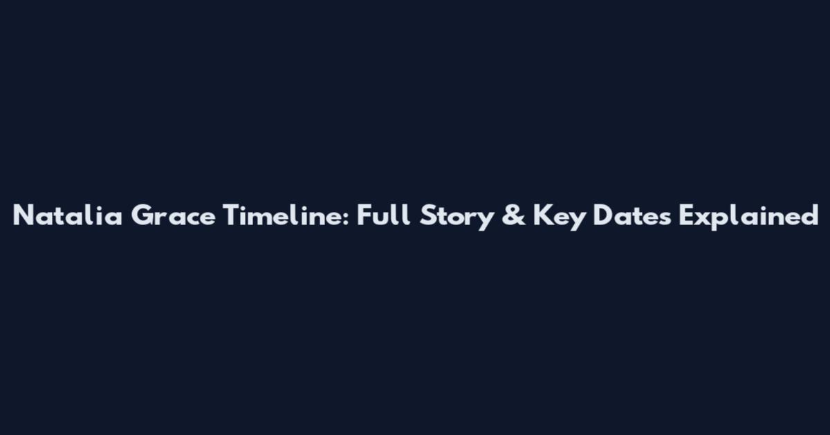 Natalia Grace Timeline: Full Story & Key Dates Explained
