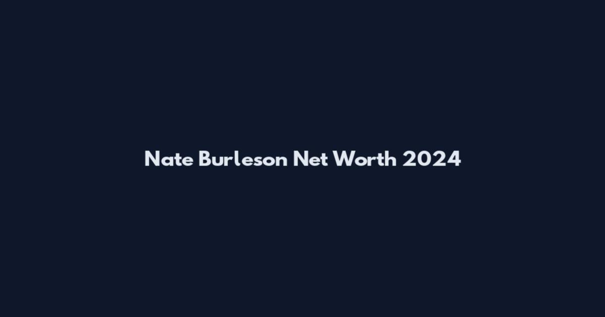 Nate Burleson Net Worth 2024