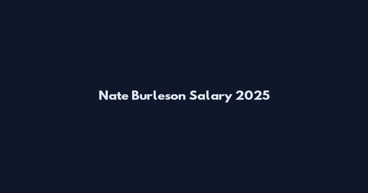 Nate Burleson Salary 2025