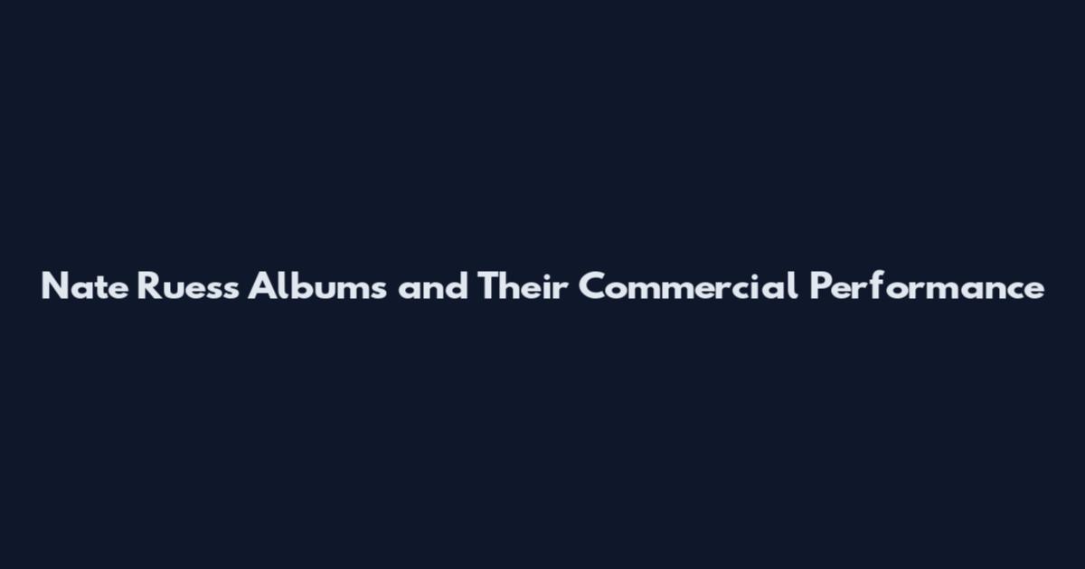 Nate Ruess Albums and Their Commercial Performance