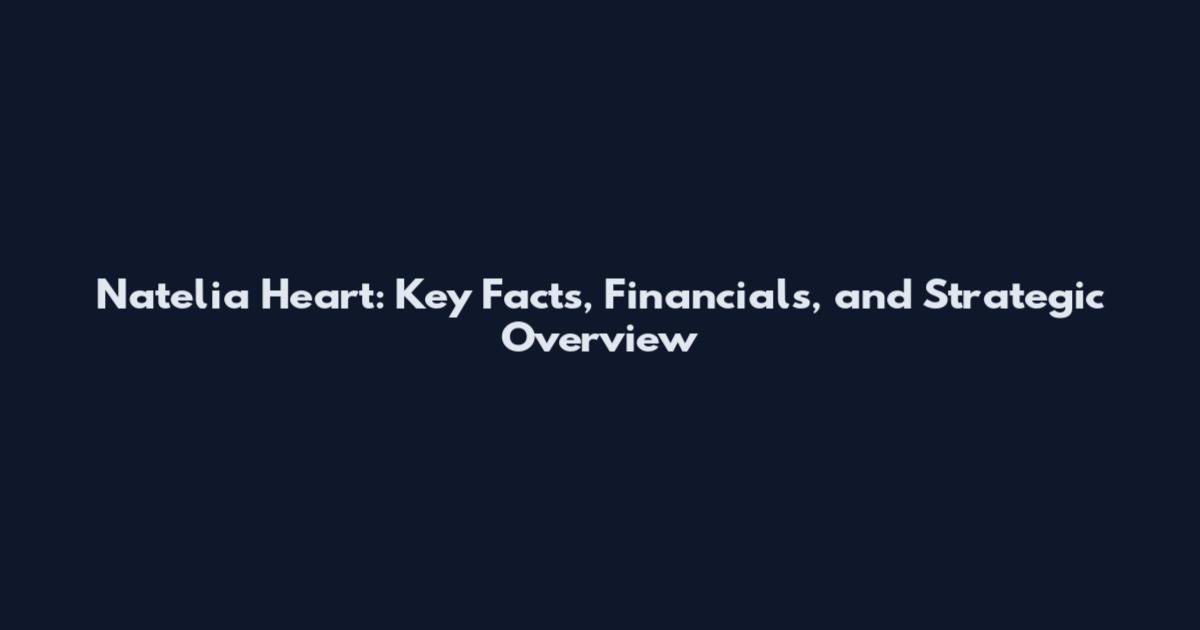 Natelia Heart: Key Facts, Financials, and Strategic Overview
