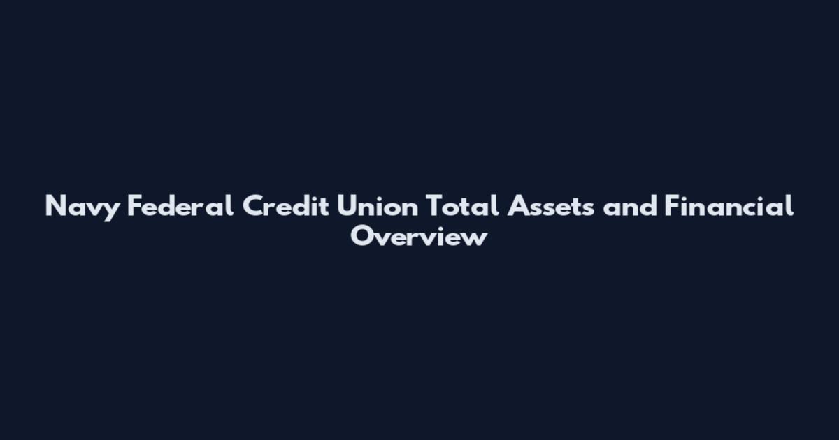 Navy Federal Credit Union Total Assets and Financial Overview