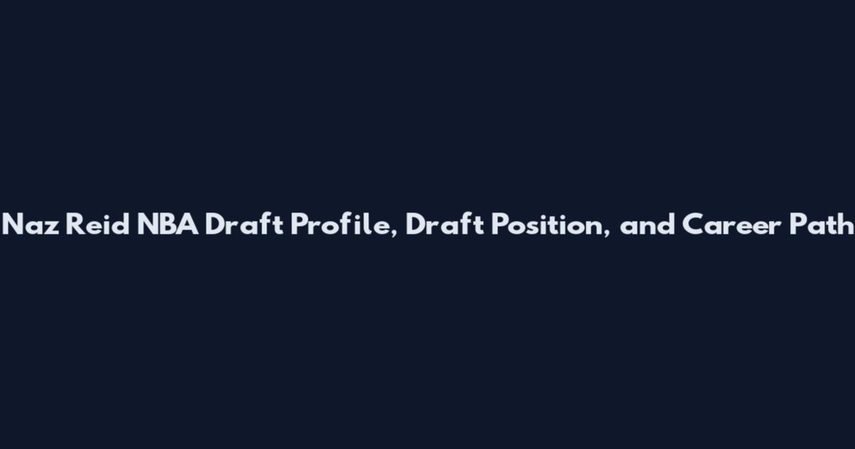 Naz Reid NBA Draft Profile, Draft Position, and Career Path