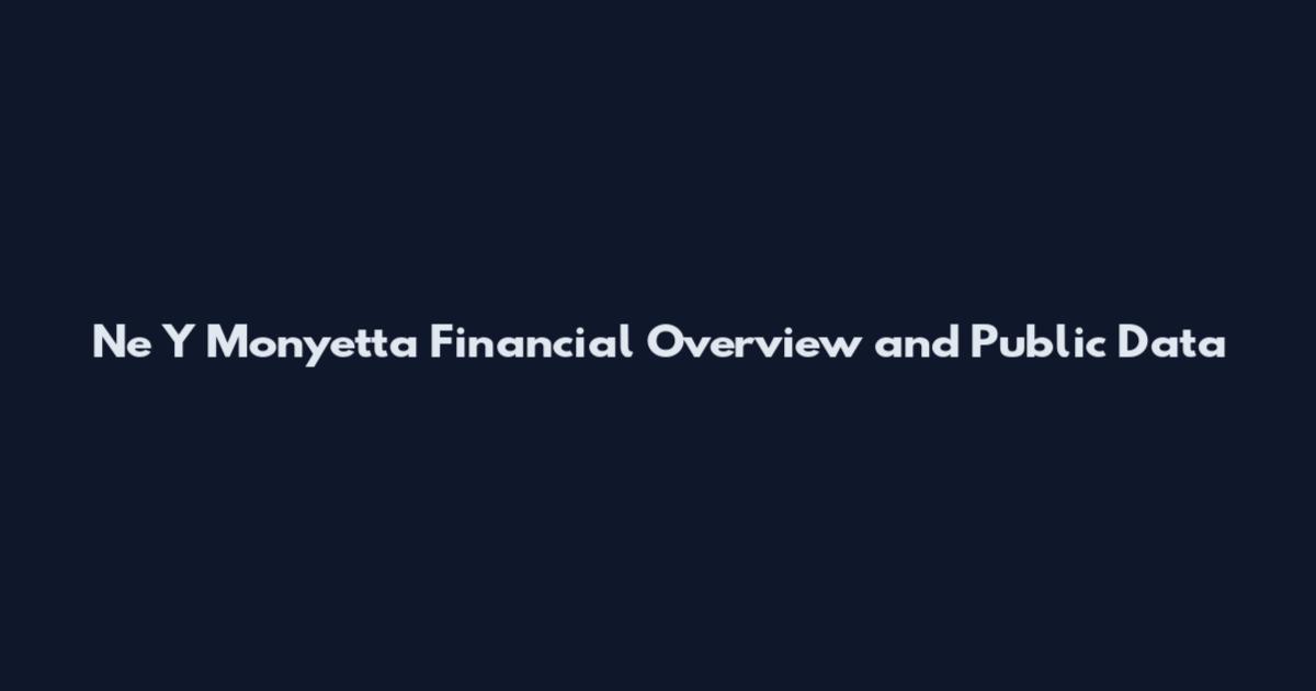 Ne Y Monyetta Financial Overview and Public Data