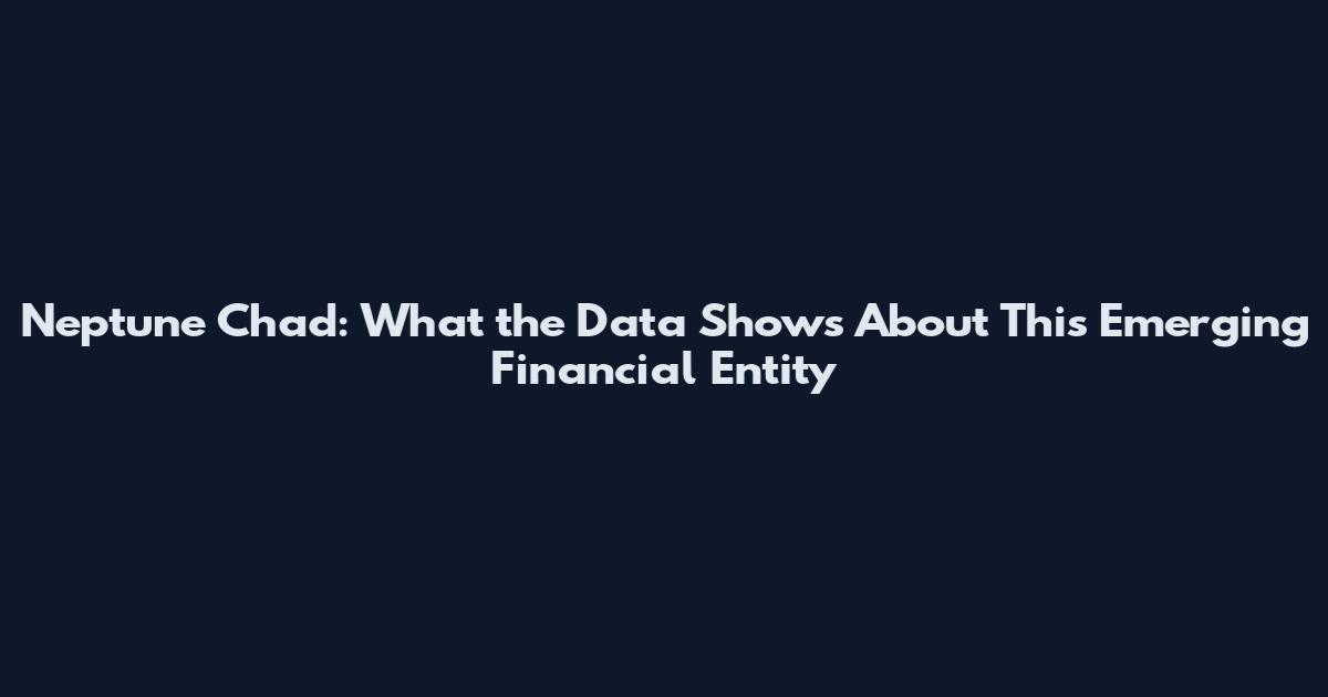 Neptune Chad: What the Data Shows About This Emerging Financial Entity